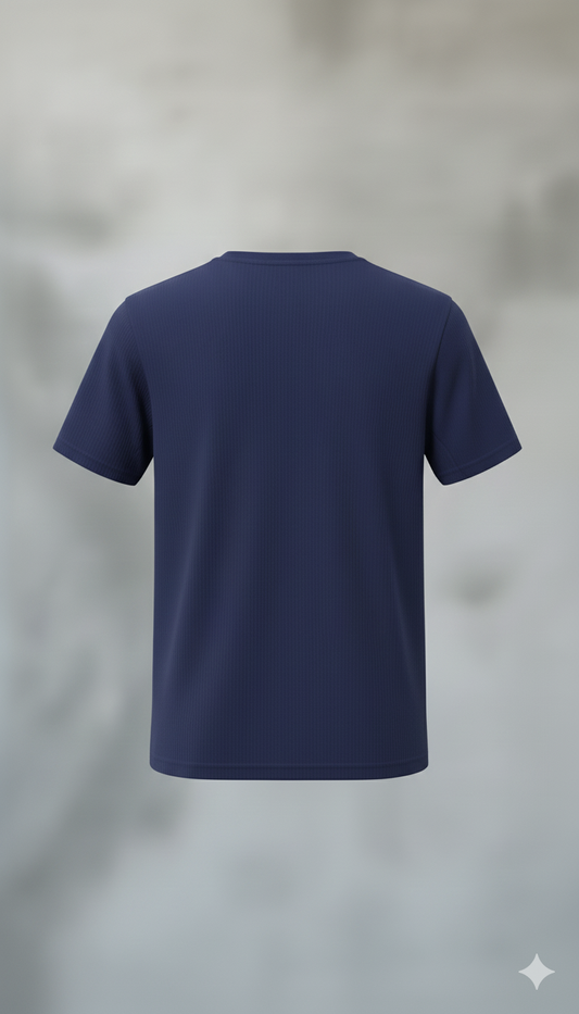 Men’s Navy Blue Graphic T-Shirt – “Normal is Boring” Printed Round Neck